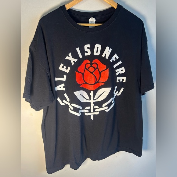 Alexisonfire Band T-shirt Size XL Tour Hardcore Screamo Emo Rose Alexis on Fire - Picture 2 of 8